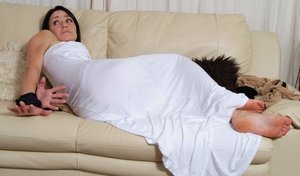 18 year old girl Cipriana A takes a cumshot in mouth after sex in mesh hosiery